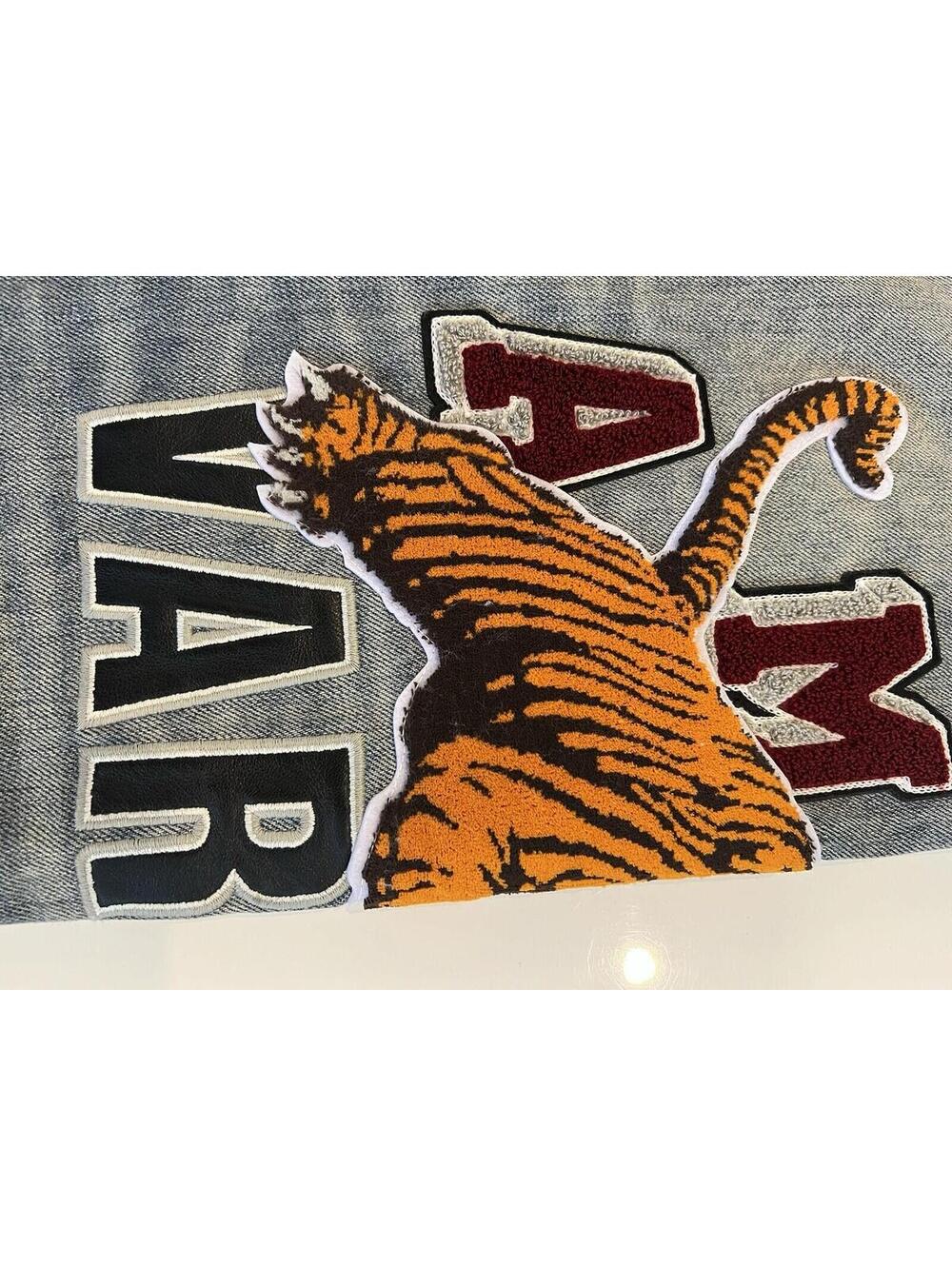 AMIRI $1690   Men’s  Indigo Varsity Tiger Straight Jeans Size 36 - Picture 10 of 16